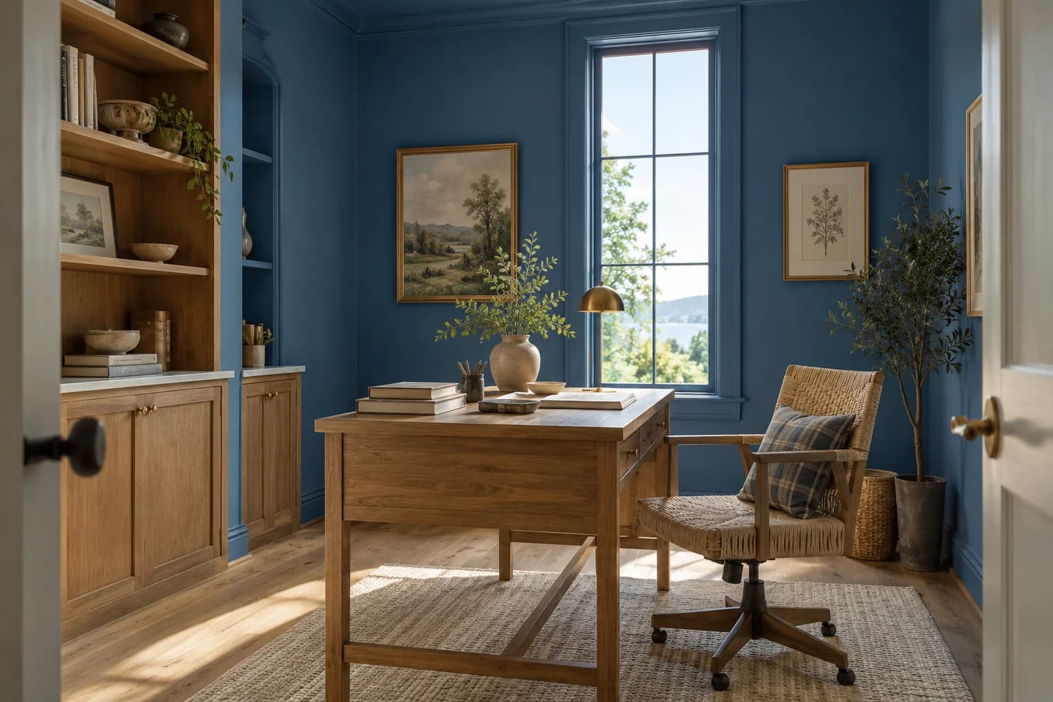 Home office featuring Chinese Porcelain paint