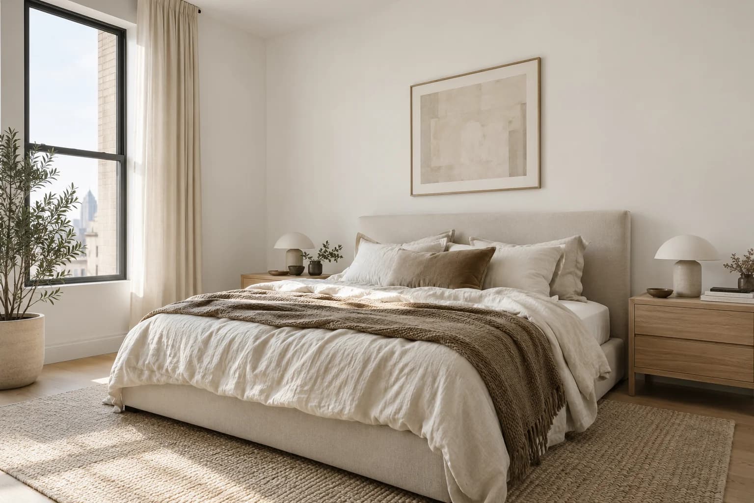 Bedroom featuring Gypsum paint