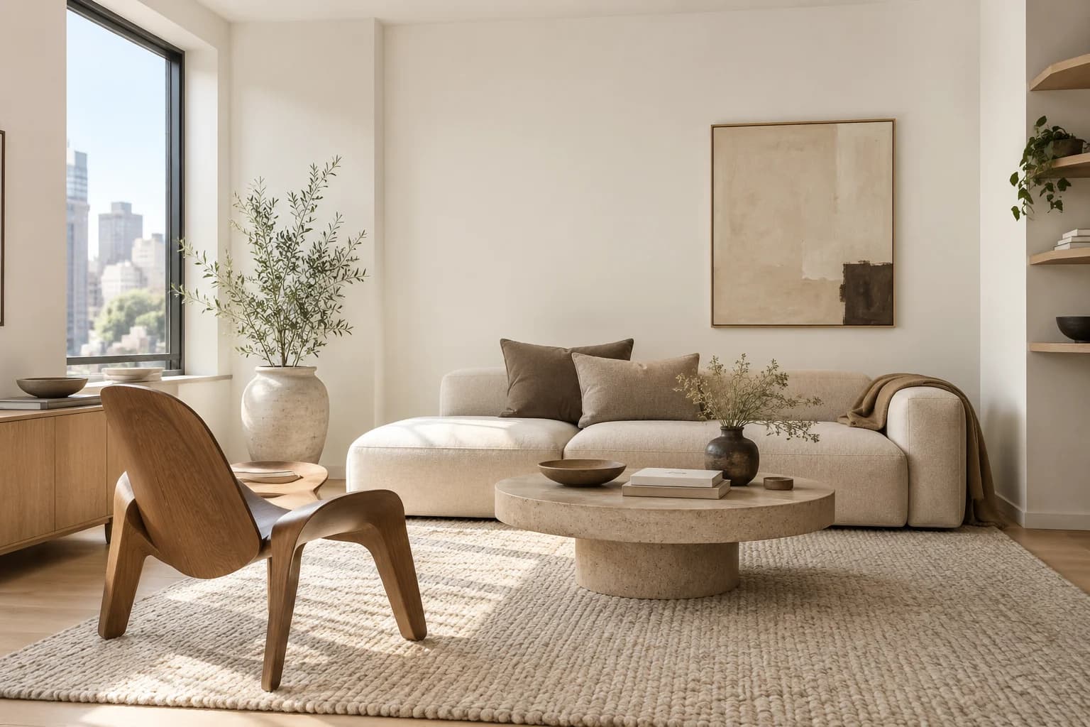 Living room featuring Gypsum paint