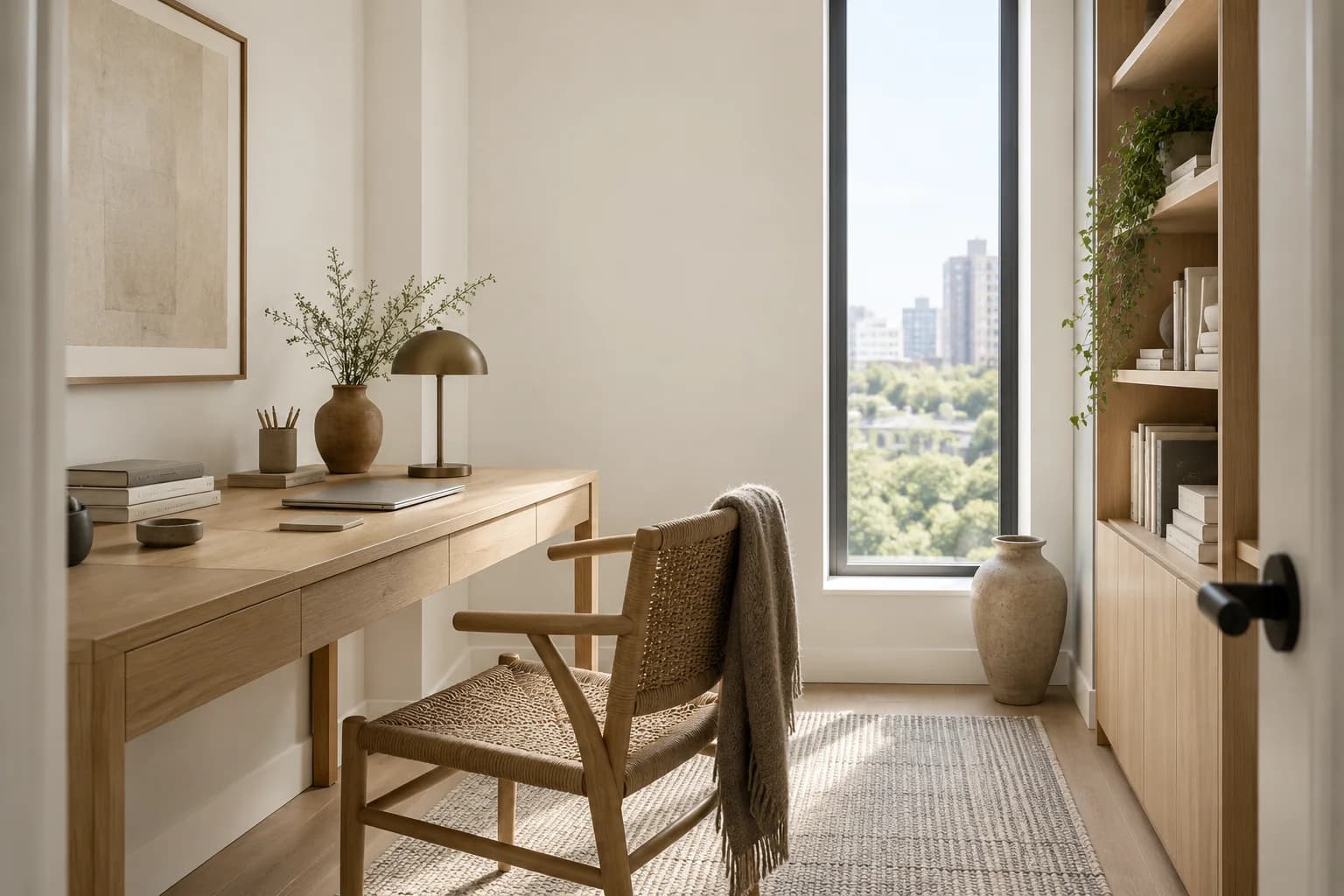 Home office featuring Gypsum paint