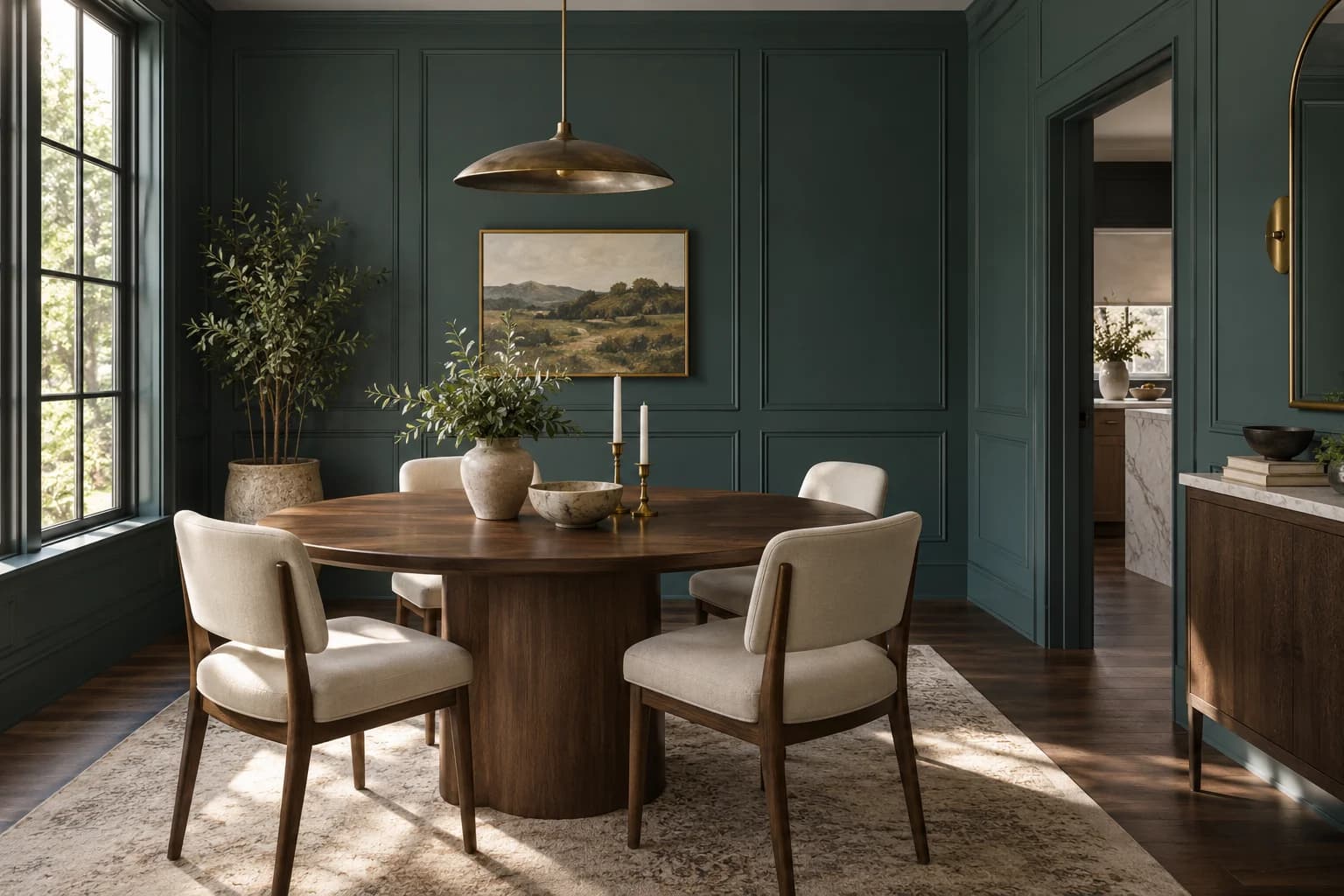 Dining room featuring Night Watch paint