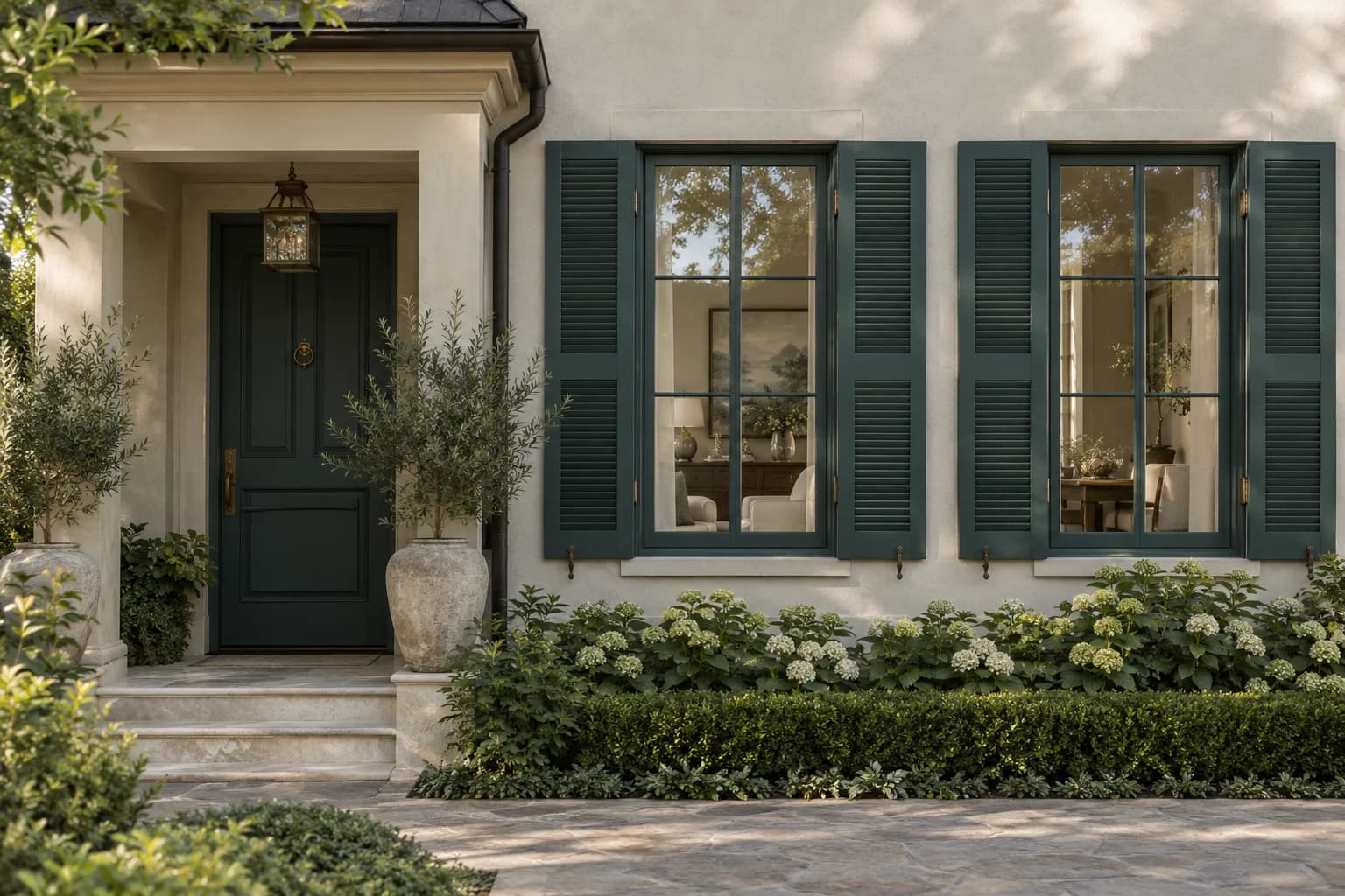 Shutters & trim featuring Night Watch paint