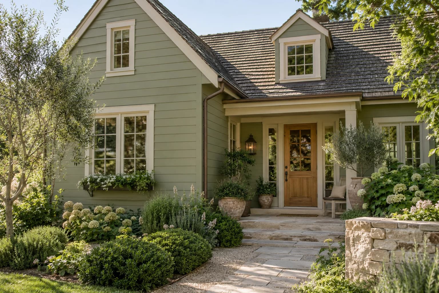 Siding featuring Olive Sprig paint