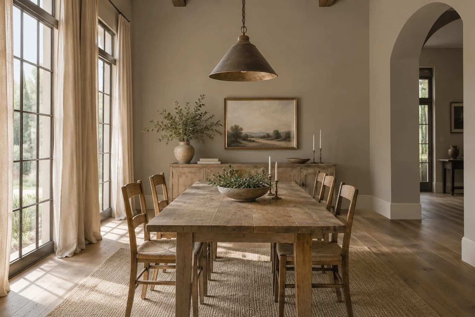 Dining room featuring Stonehenge Greige paint