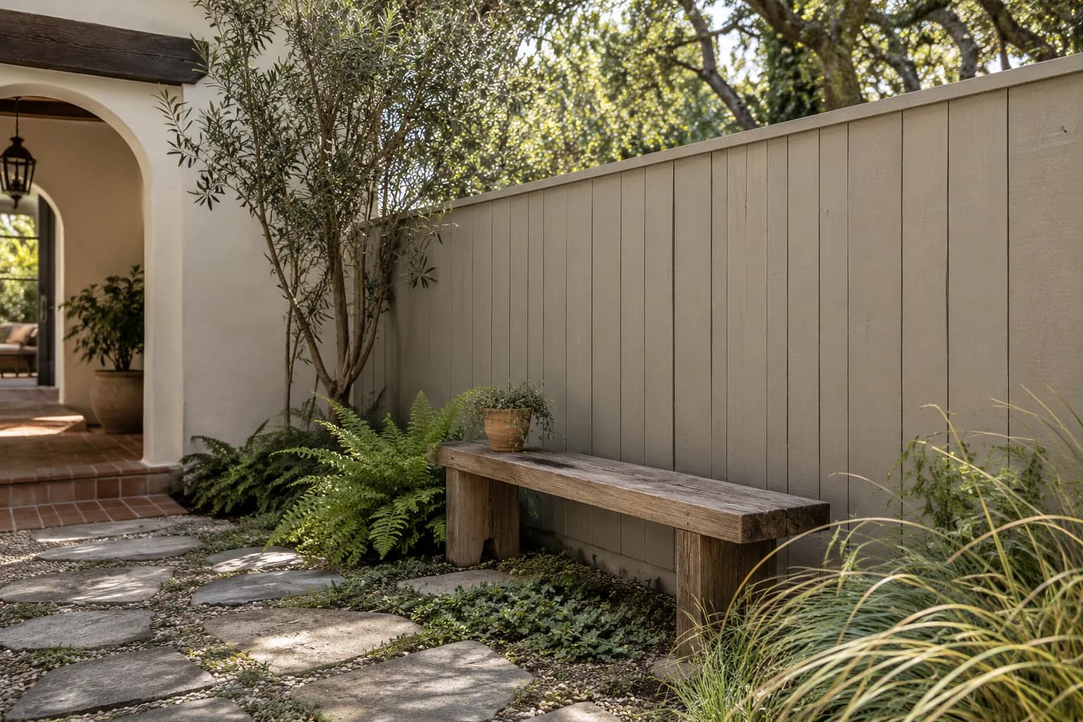 Fences & garden structures featuring Stonehenge Greige paint