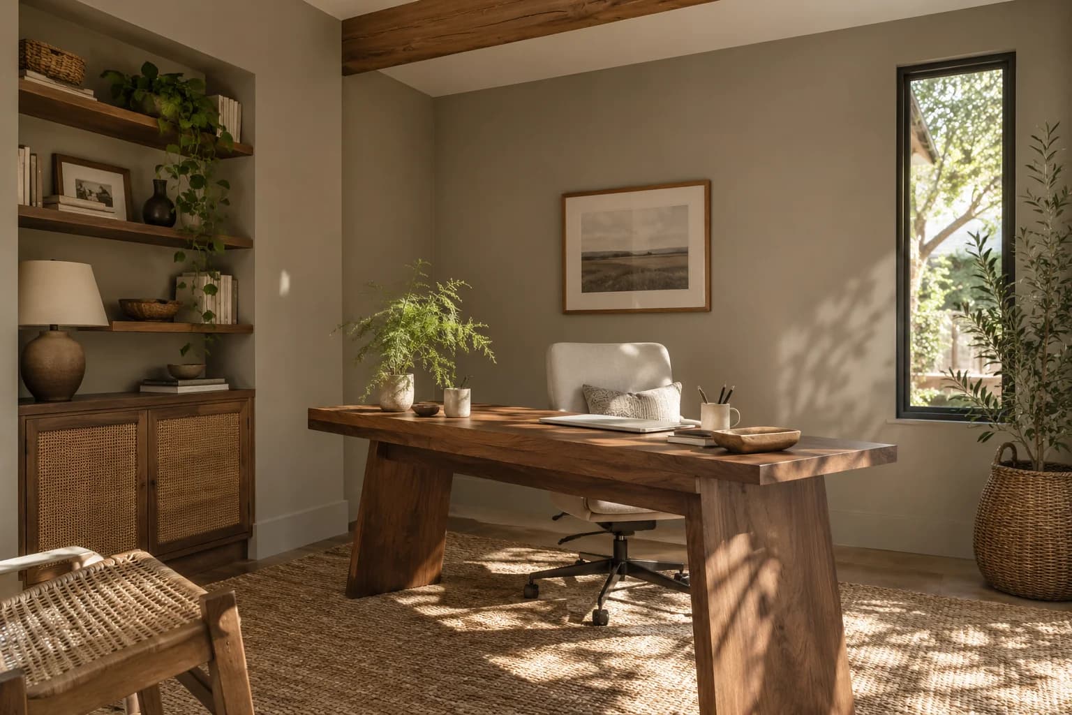 Home office featuring Stonehenge Greige paint