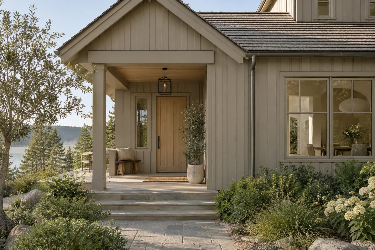 Siding featuring Stonehenge Greige paint