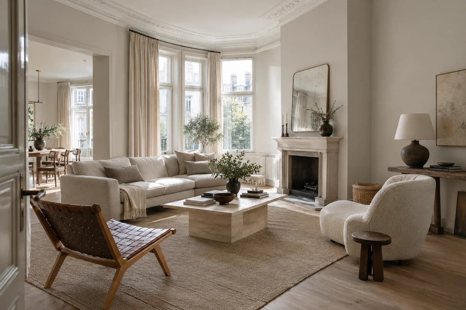 Swirling Smoke walls in a Belgian living room