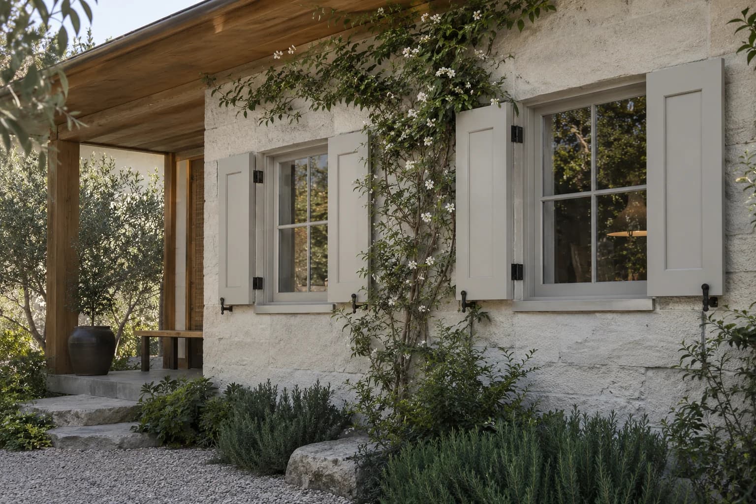 Shutters & trim featuring Swirling Smoke paint