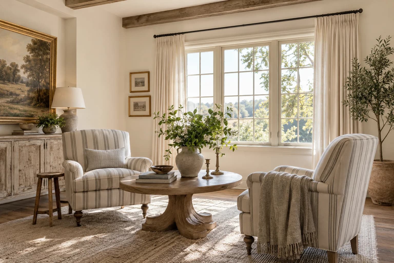 Living room featuring Creamy paint