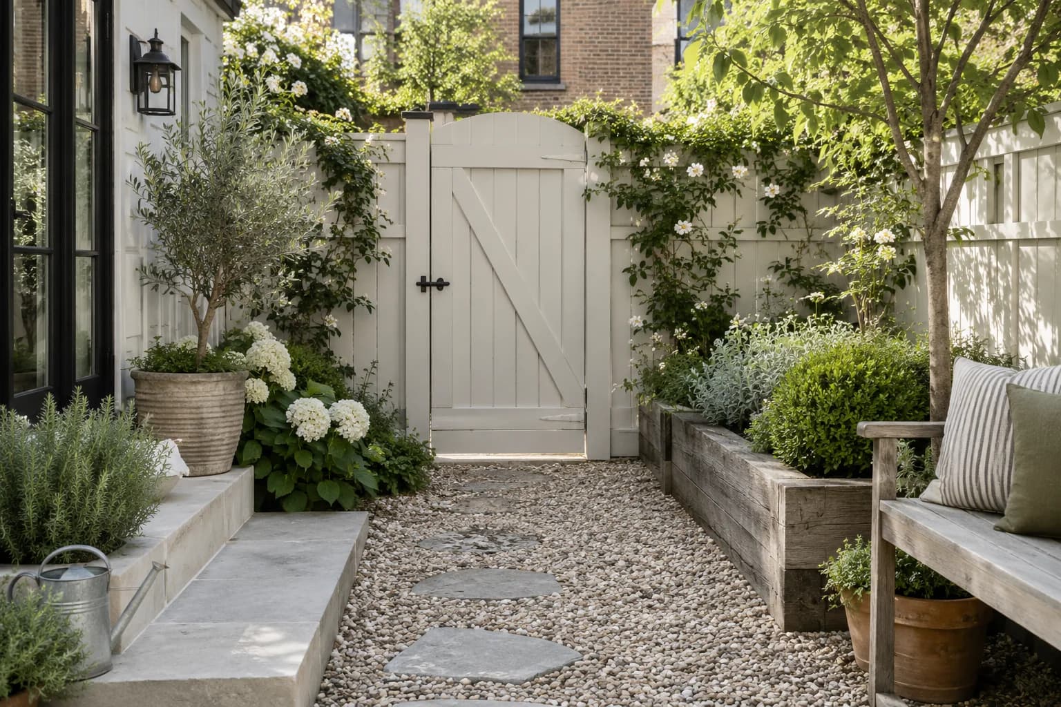 Fences & garden structures featuring Drift of Mist paint