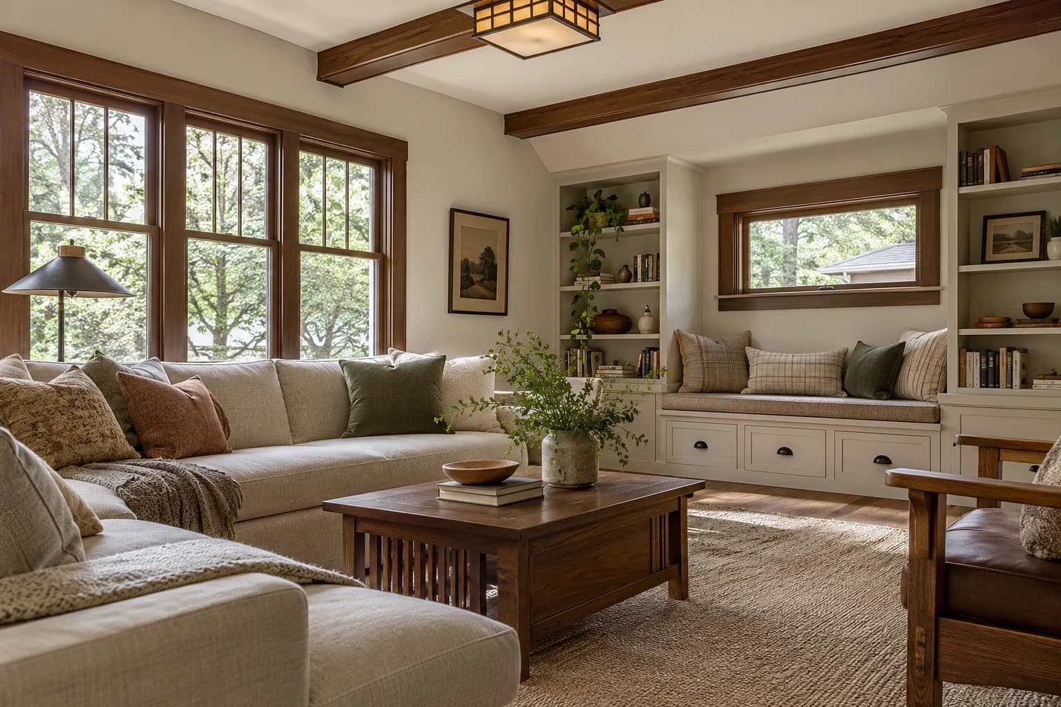 Living room featuring Drift of Mist paint