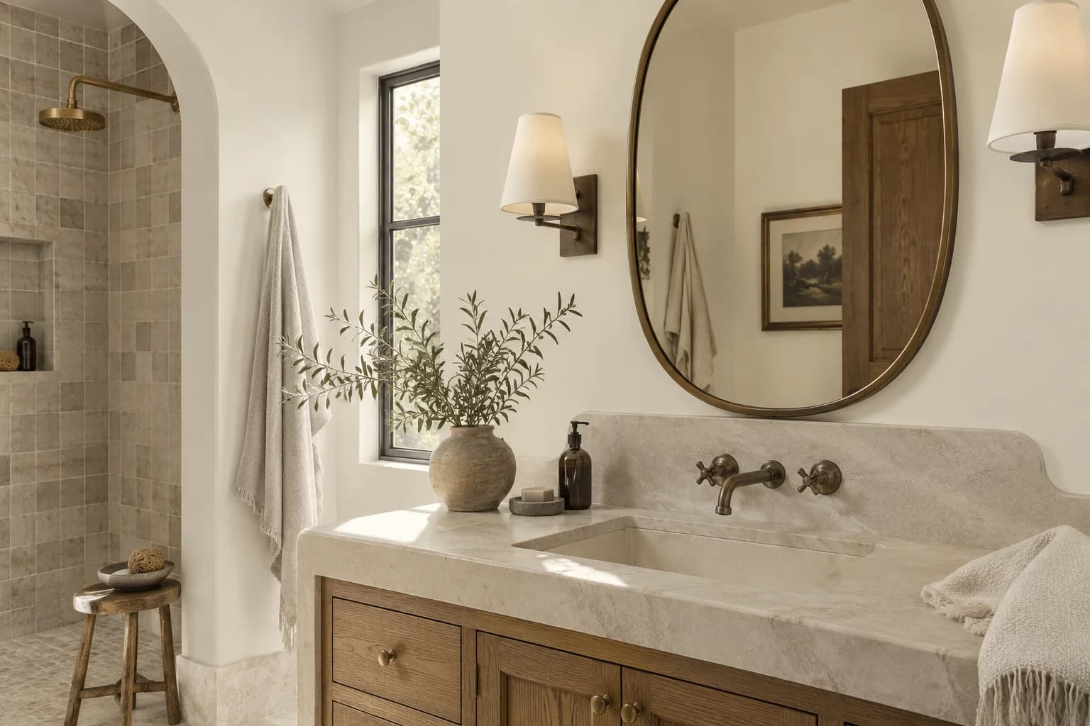 Bathroom featuring Greek Villa paint
