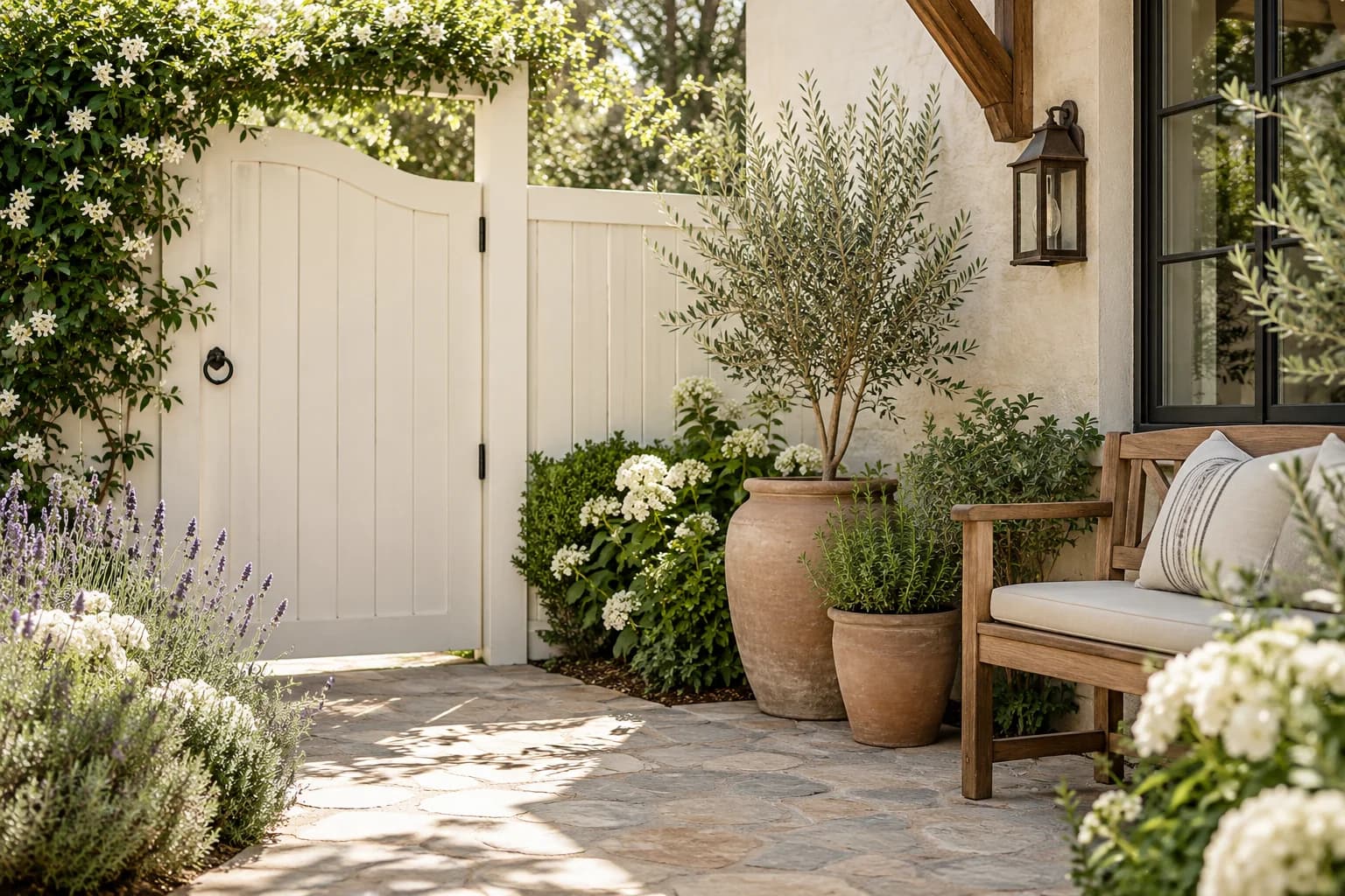 Fences & garden structures featuring Greek Villa paint
