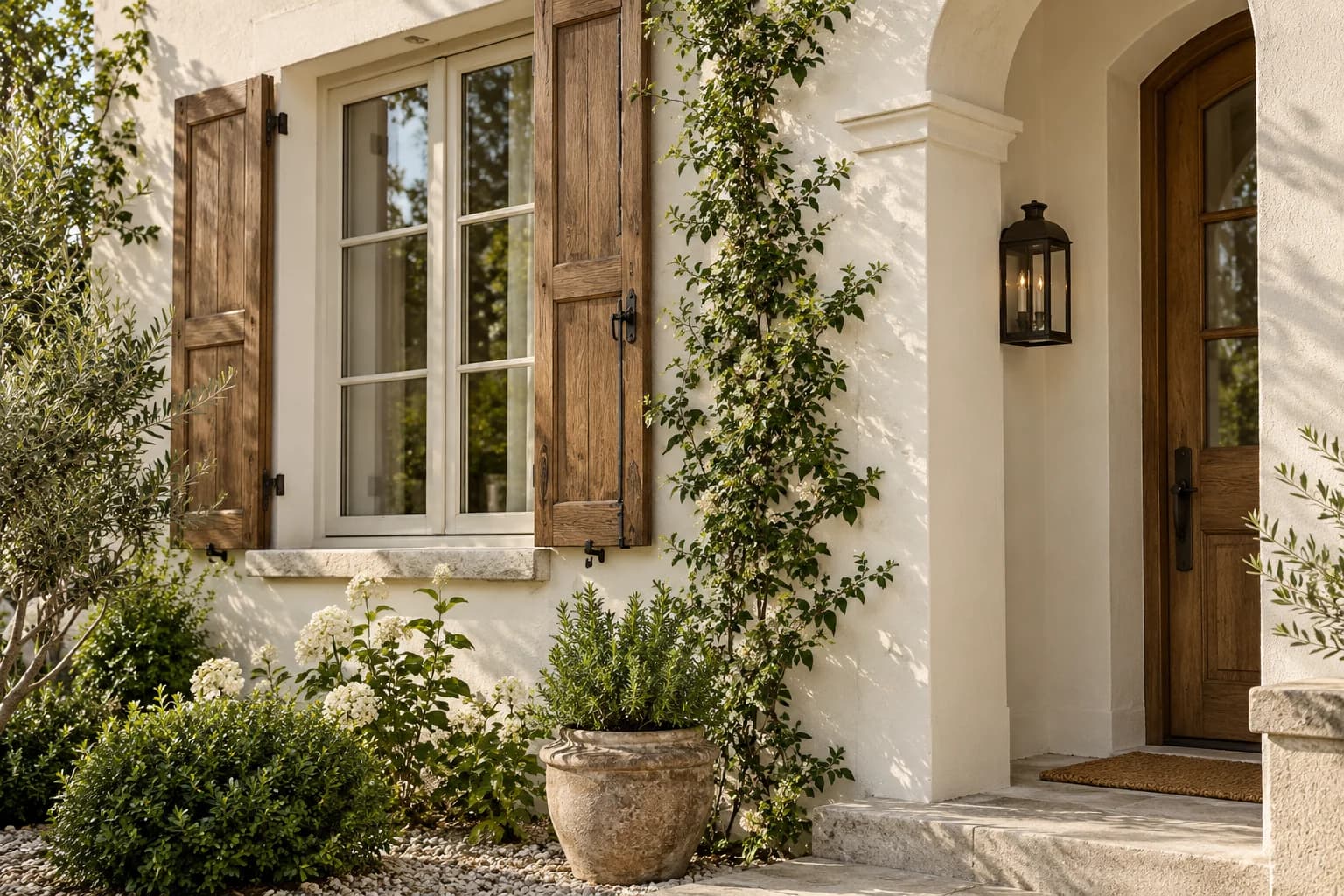 Shutters & trim featuring Greek Villa paint