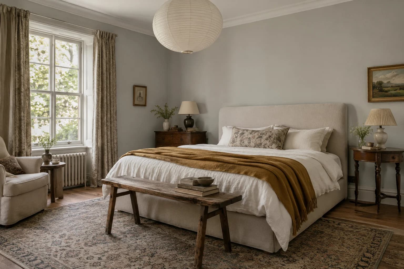 Bedroom featuring Light French Gray paint