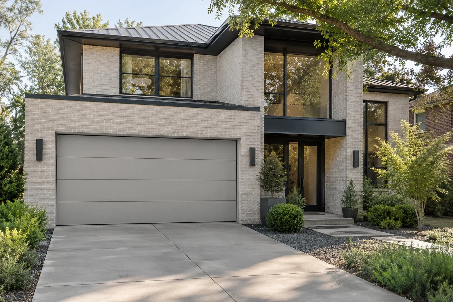 Garage door featuring Light French Gray paint