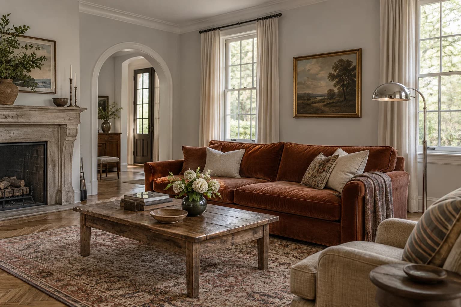 Living room featuring Light French Gray paint