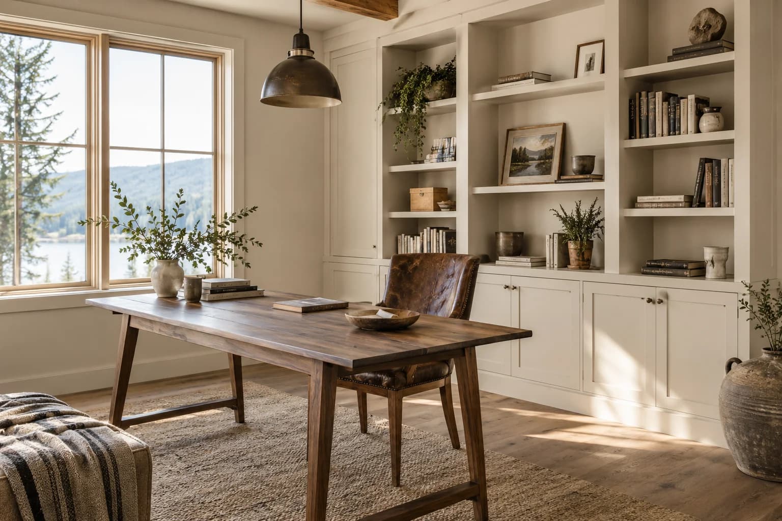Home office featuring Natural Linen paint