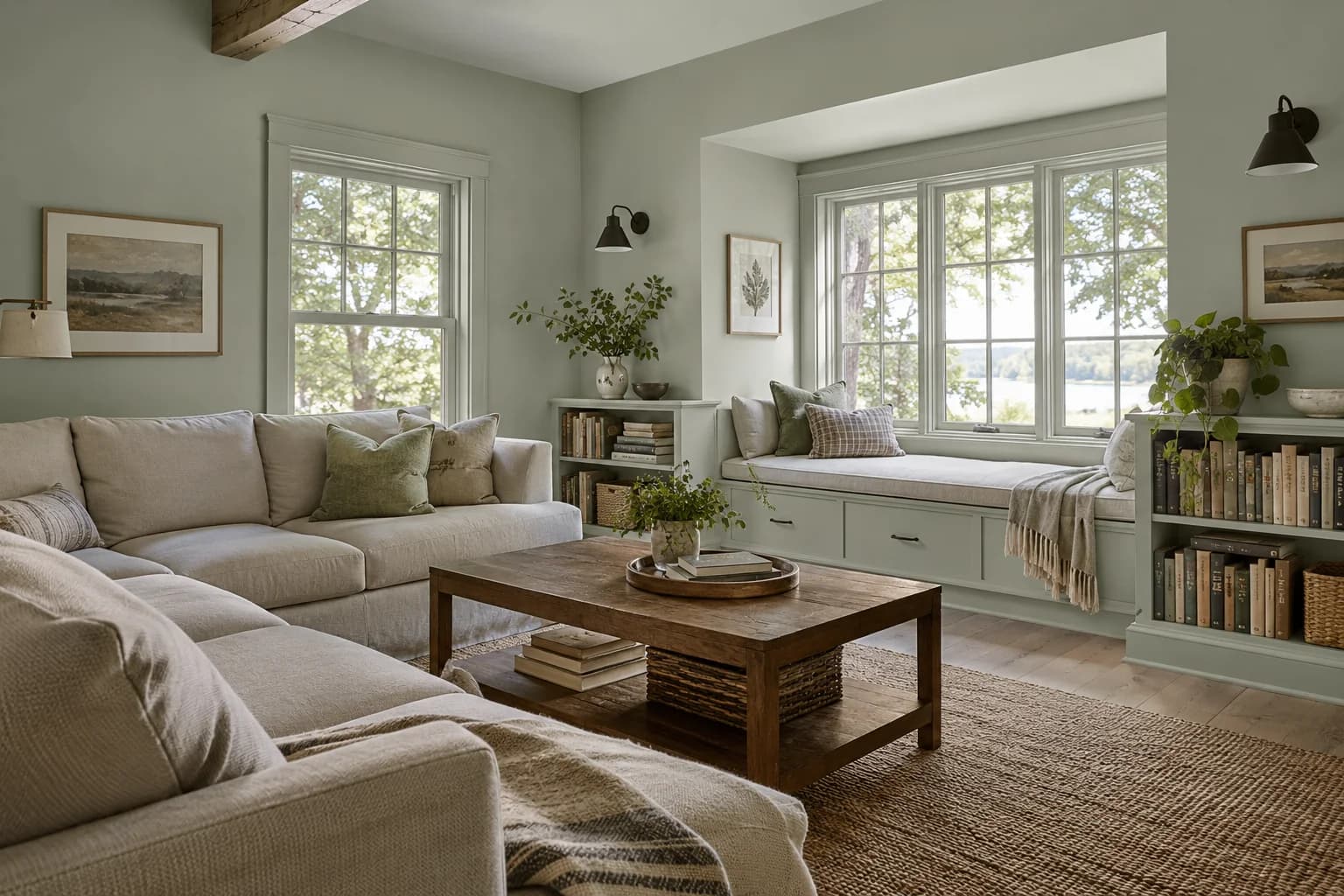 Living room featuring Oyster Bay paint