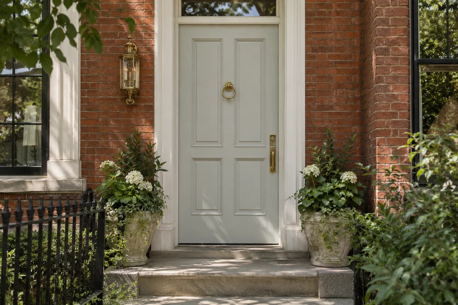 Front door featuring Passive paint