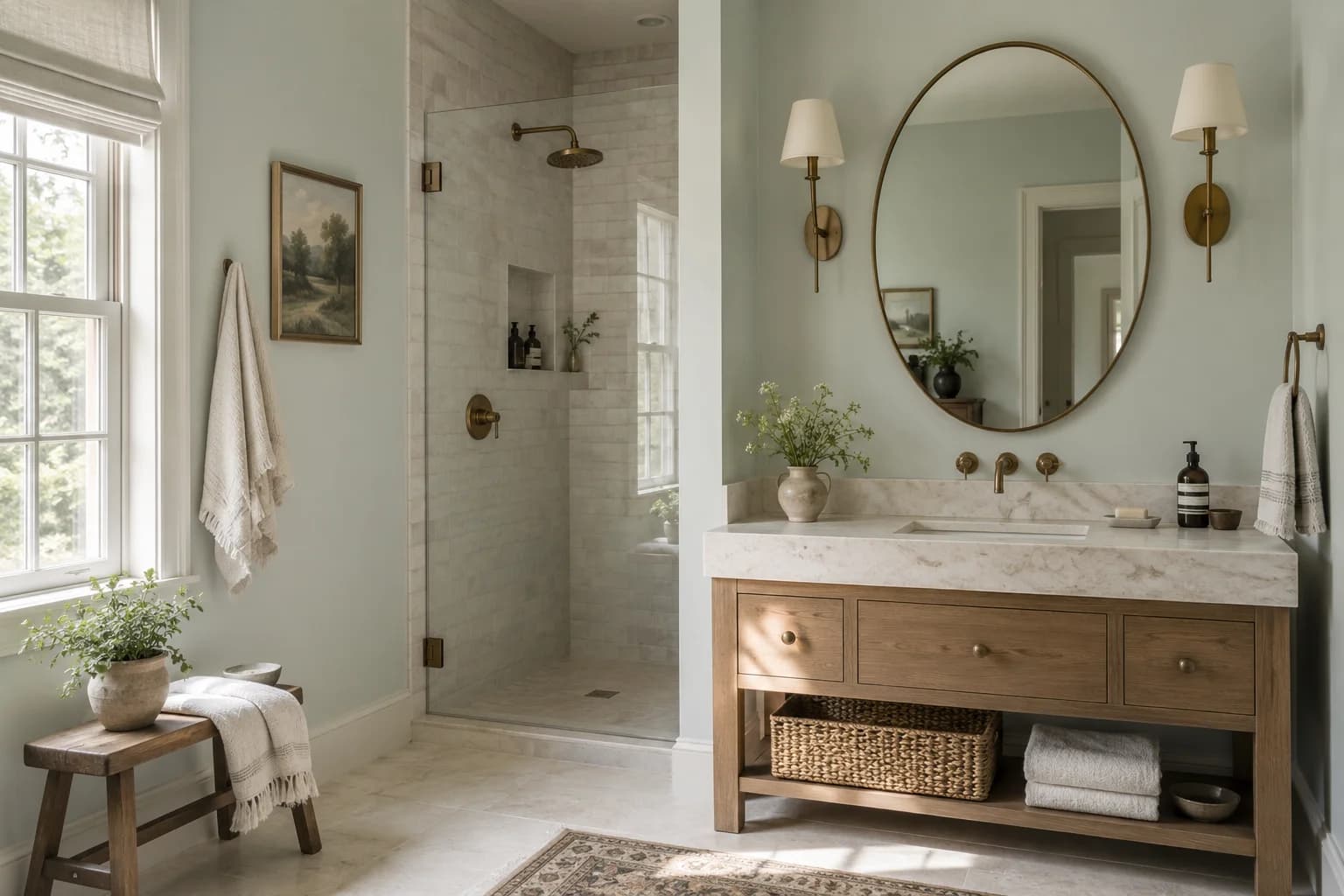 Bathroom featuring Sea Salt paint