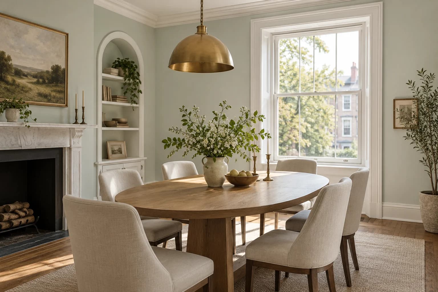Dining room featuring Sea Salt paint
