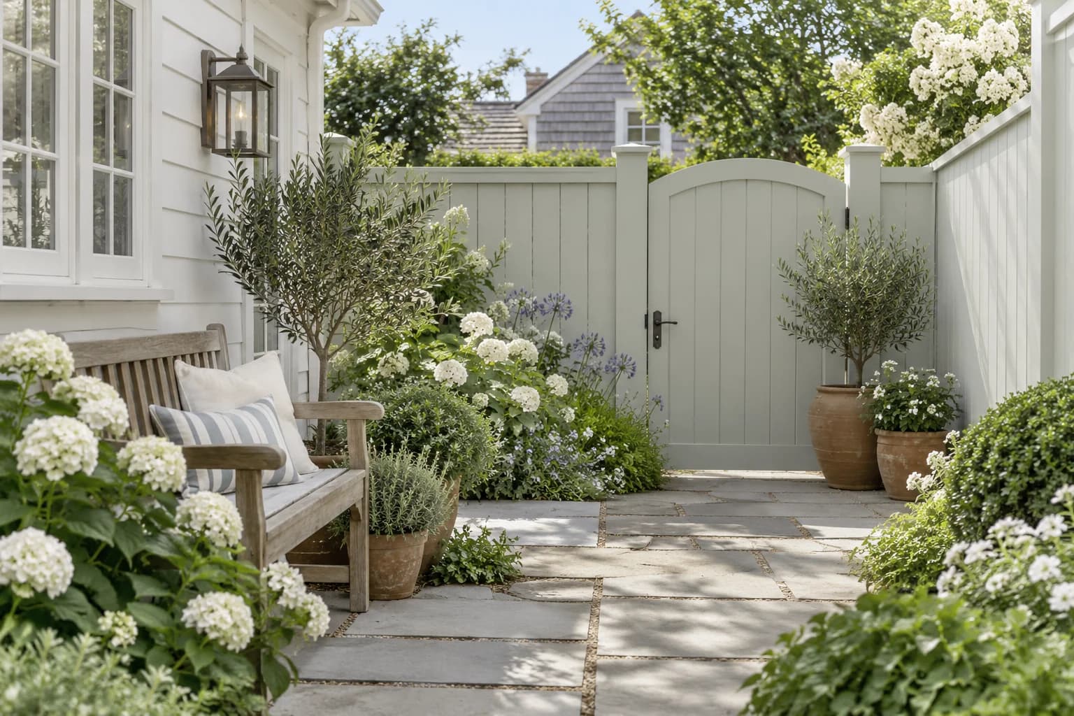 Fences & garden structures featuring Sea Salt paint