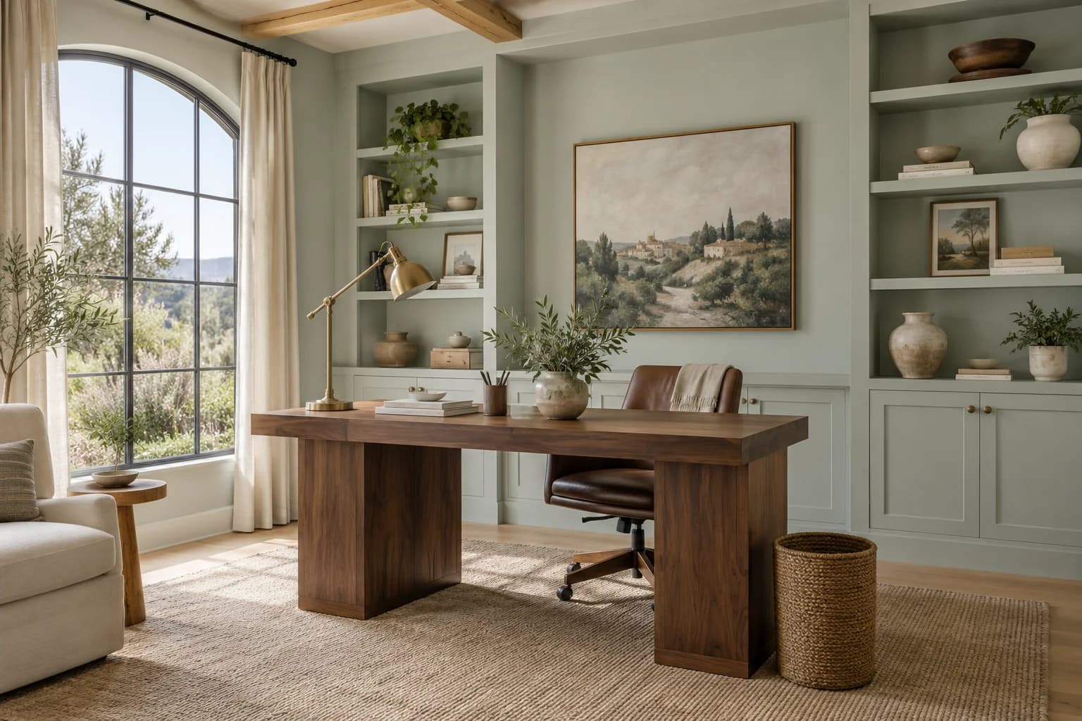 Home office featuring Sea Salt paint