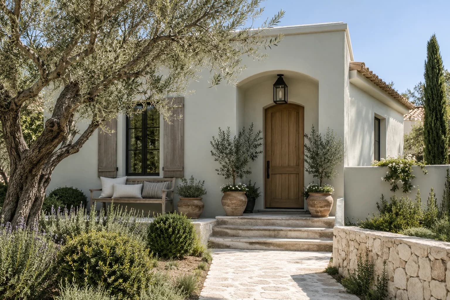 Stucco featuring Sea Salt paint