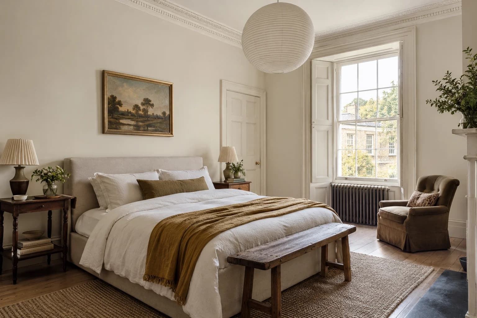 Bedroom featuring Shoji White paint