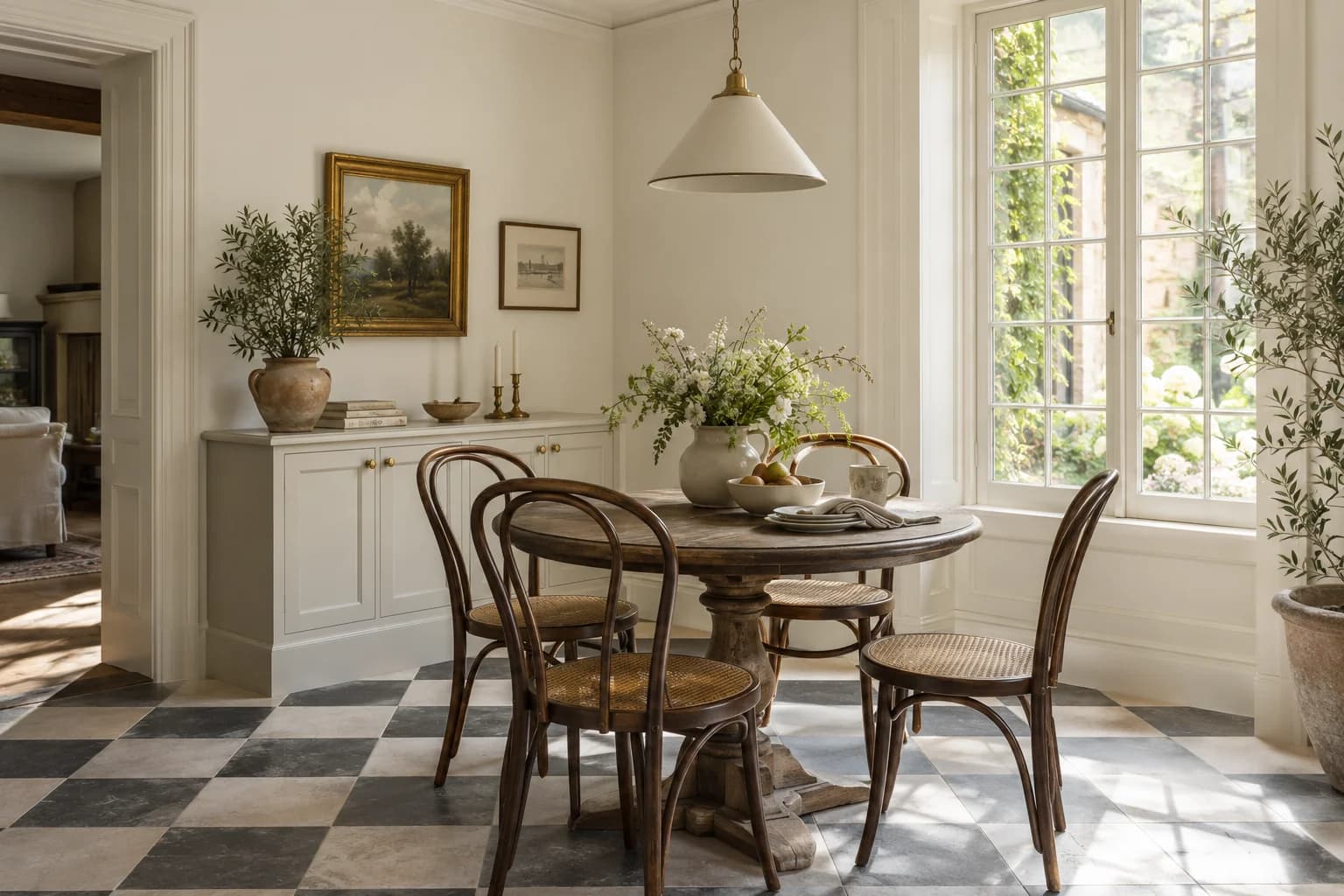 Dining room featuring Shoji White paint