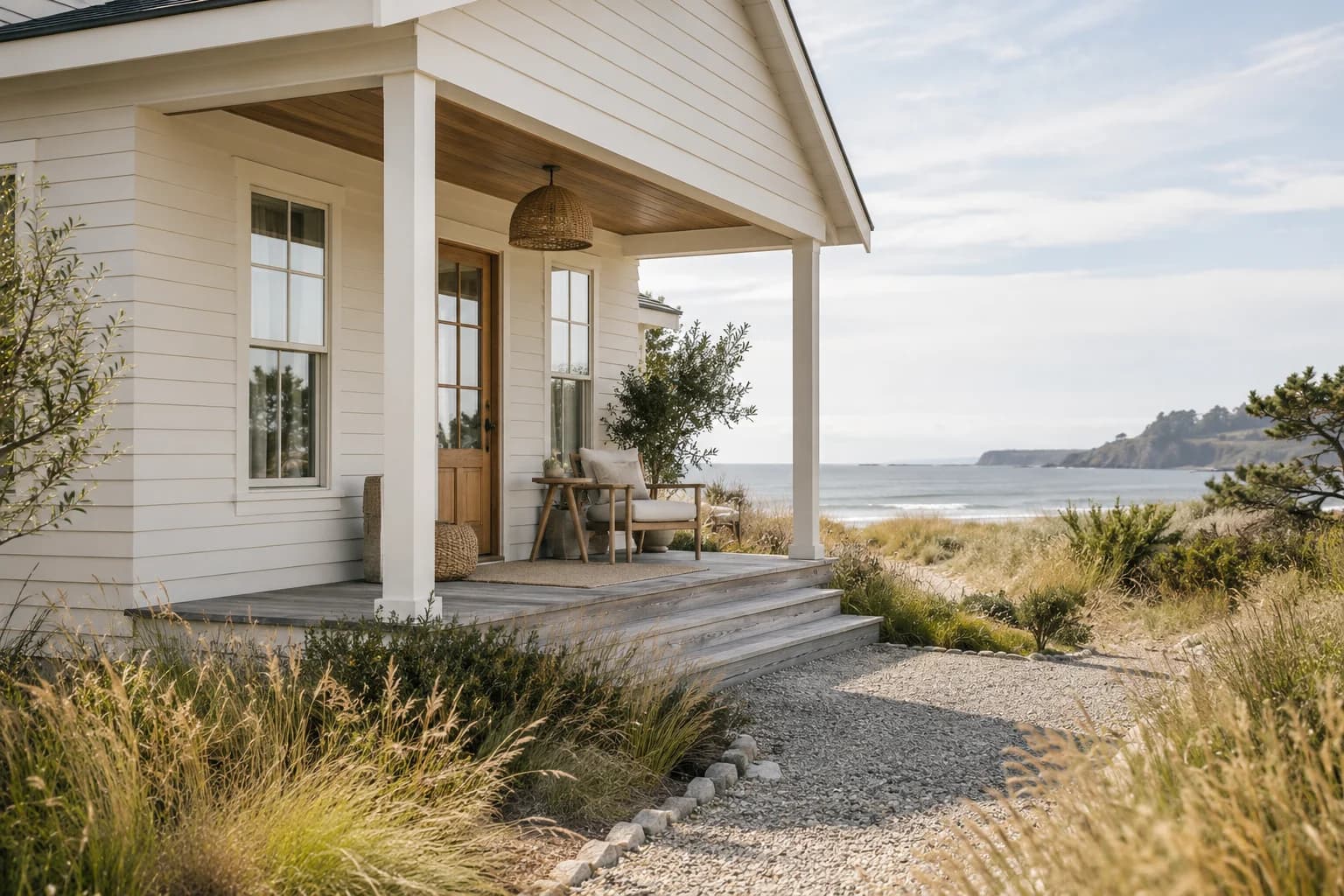 Siding featuring Shoji White paint