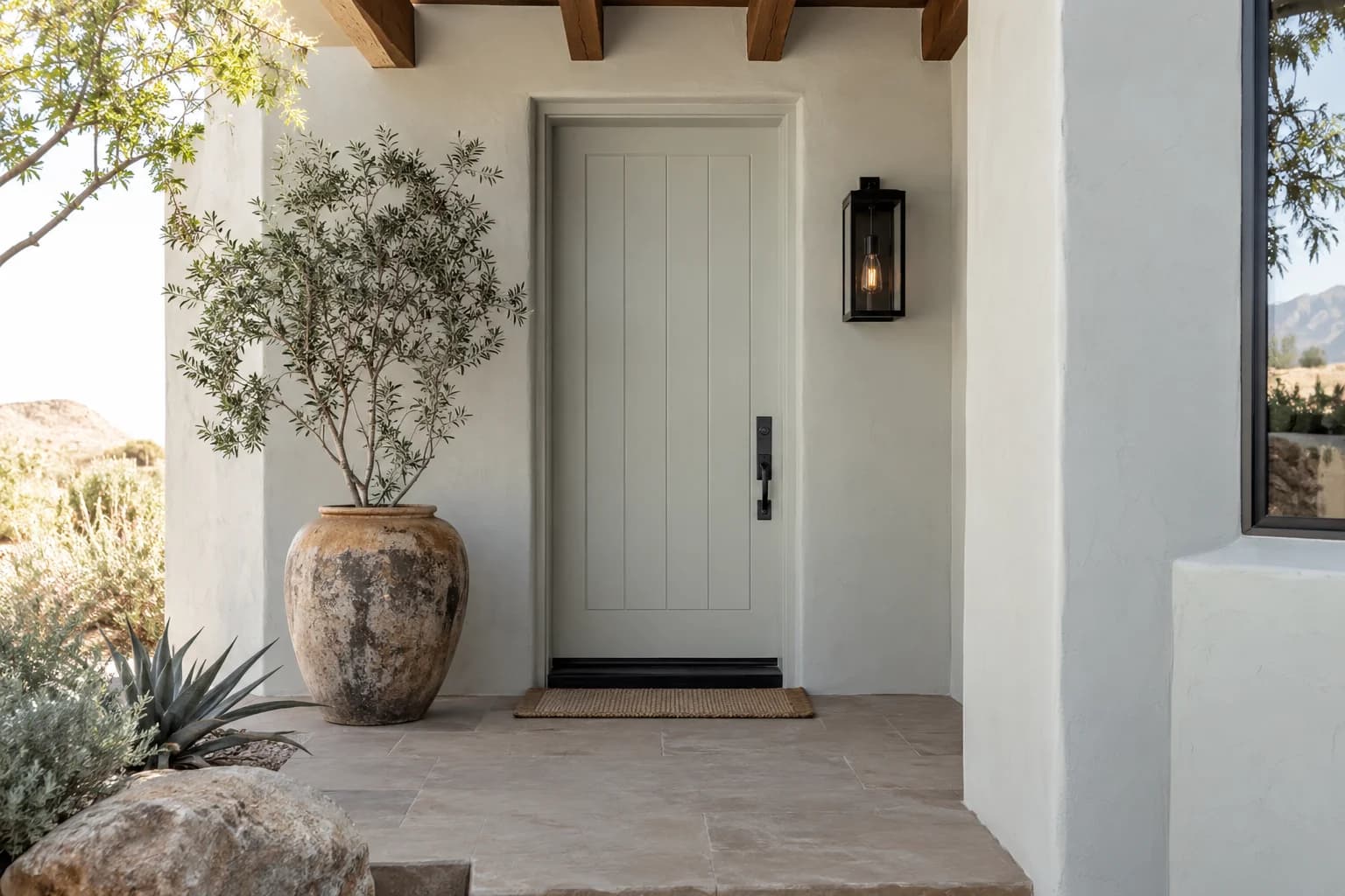 Front door featuring Silver Strand paint