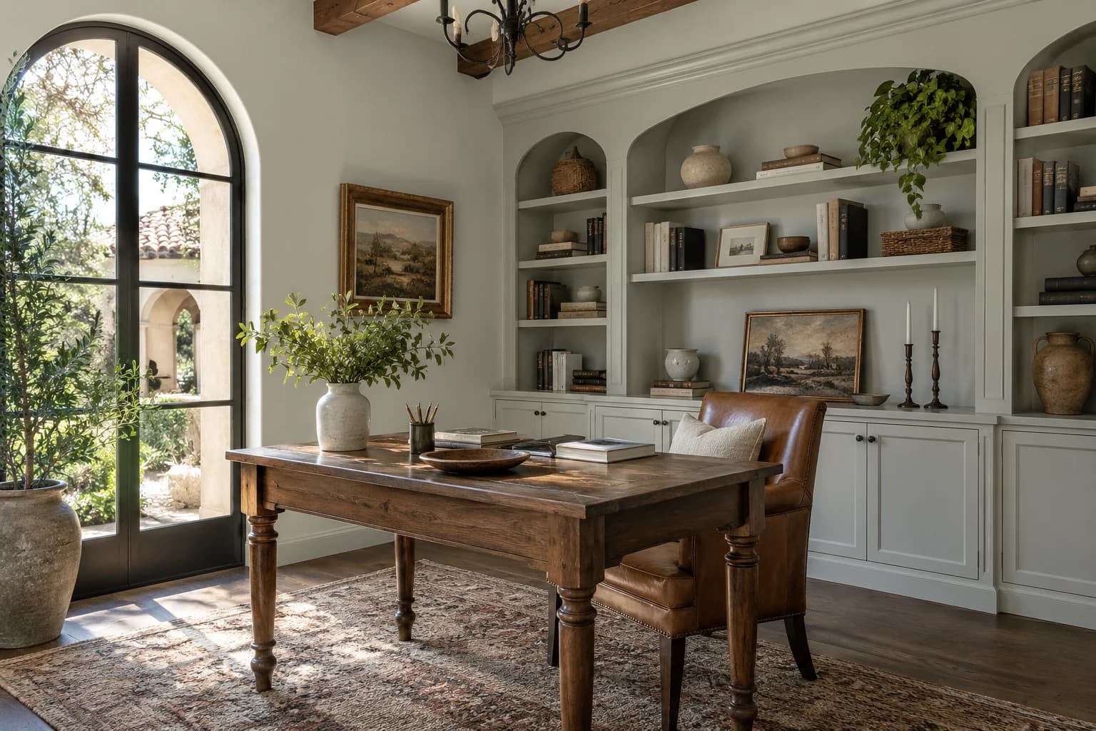 Home office featuring Silver Strand paint