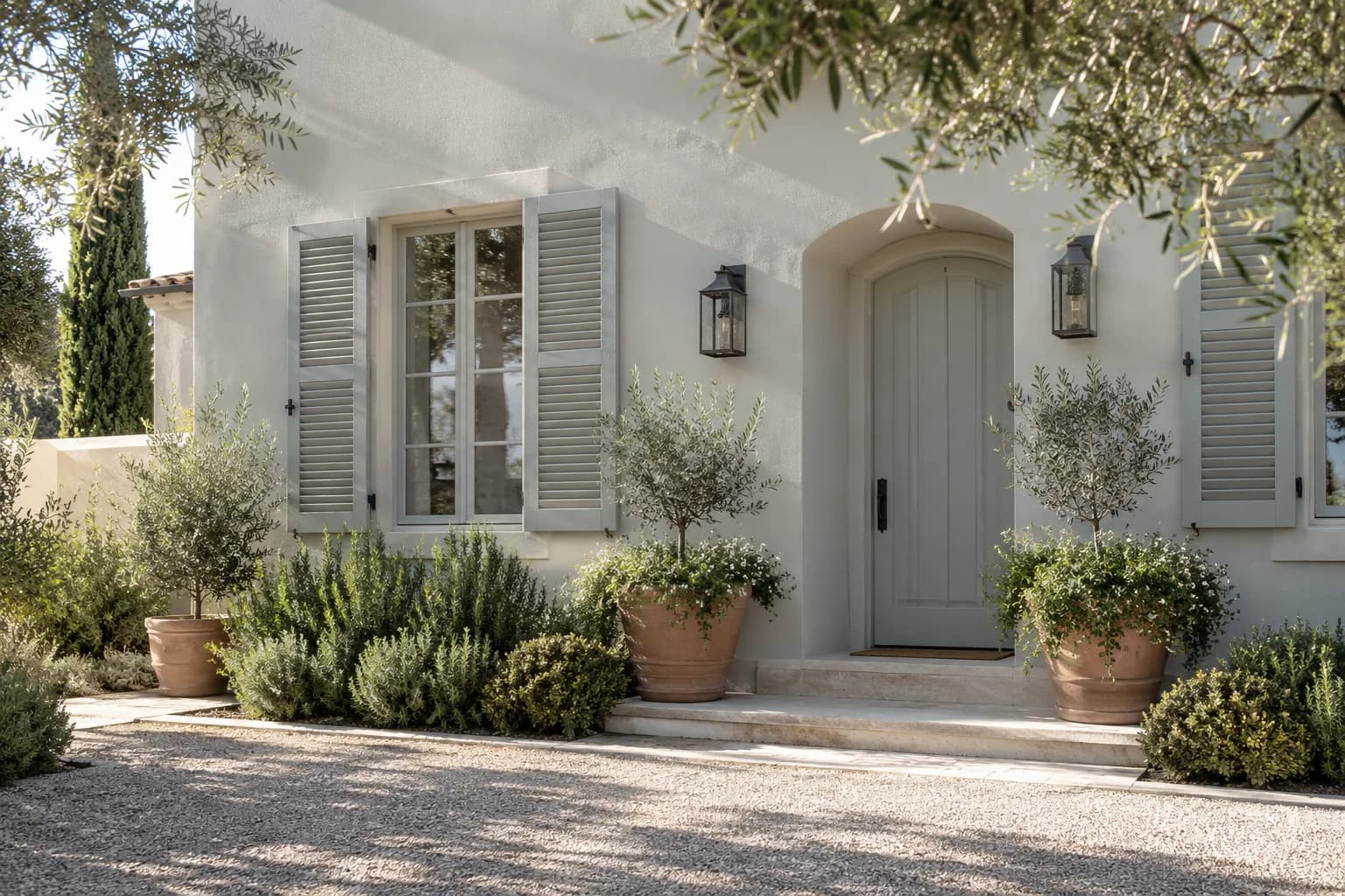 Shutters & trim featuring Silver Strand paint