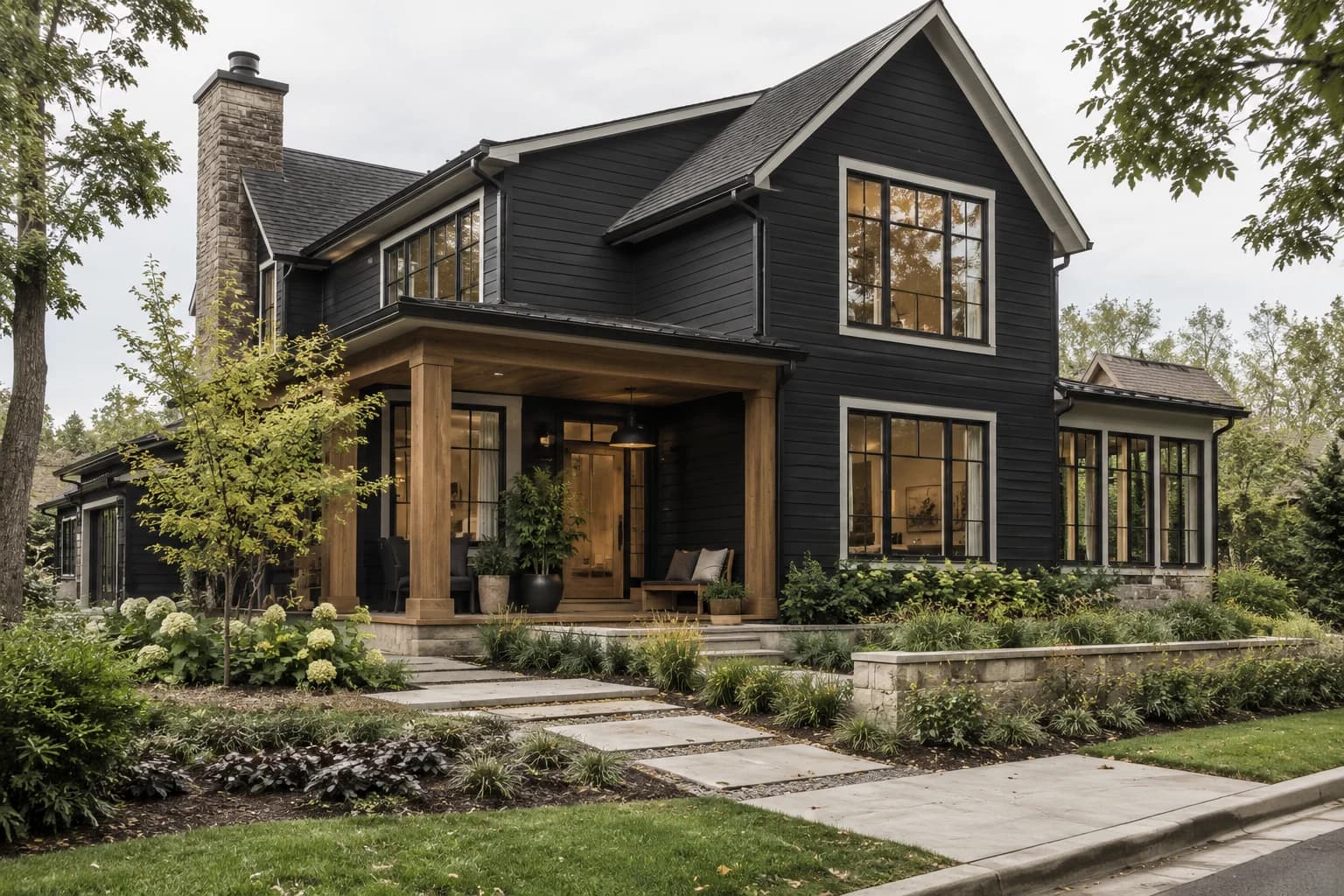 Siding featuring Tricorn Black paint