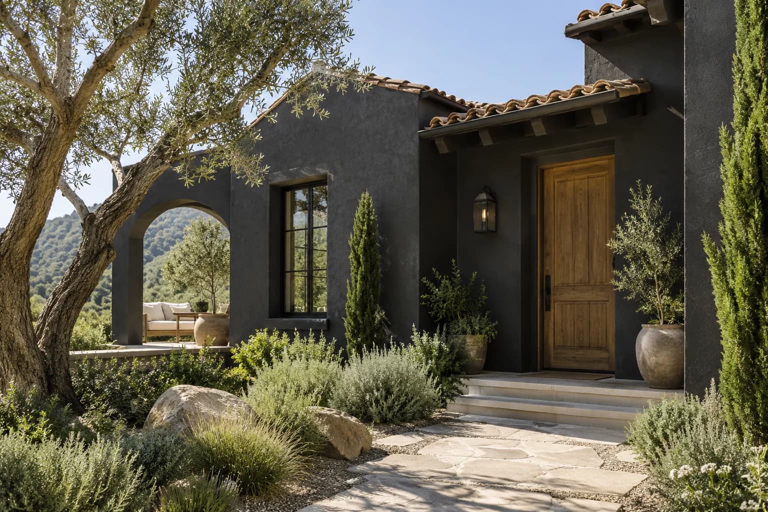 Stucco featuring Tricorn Black paint