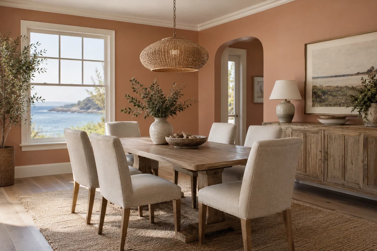 Dining room featuring Desert Carnation paint
