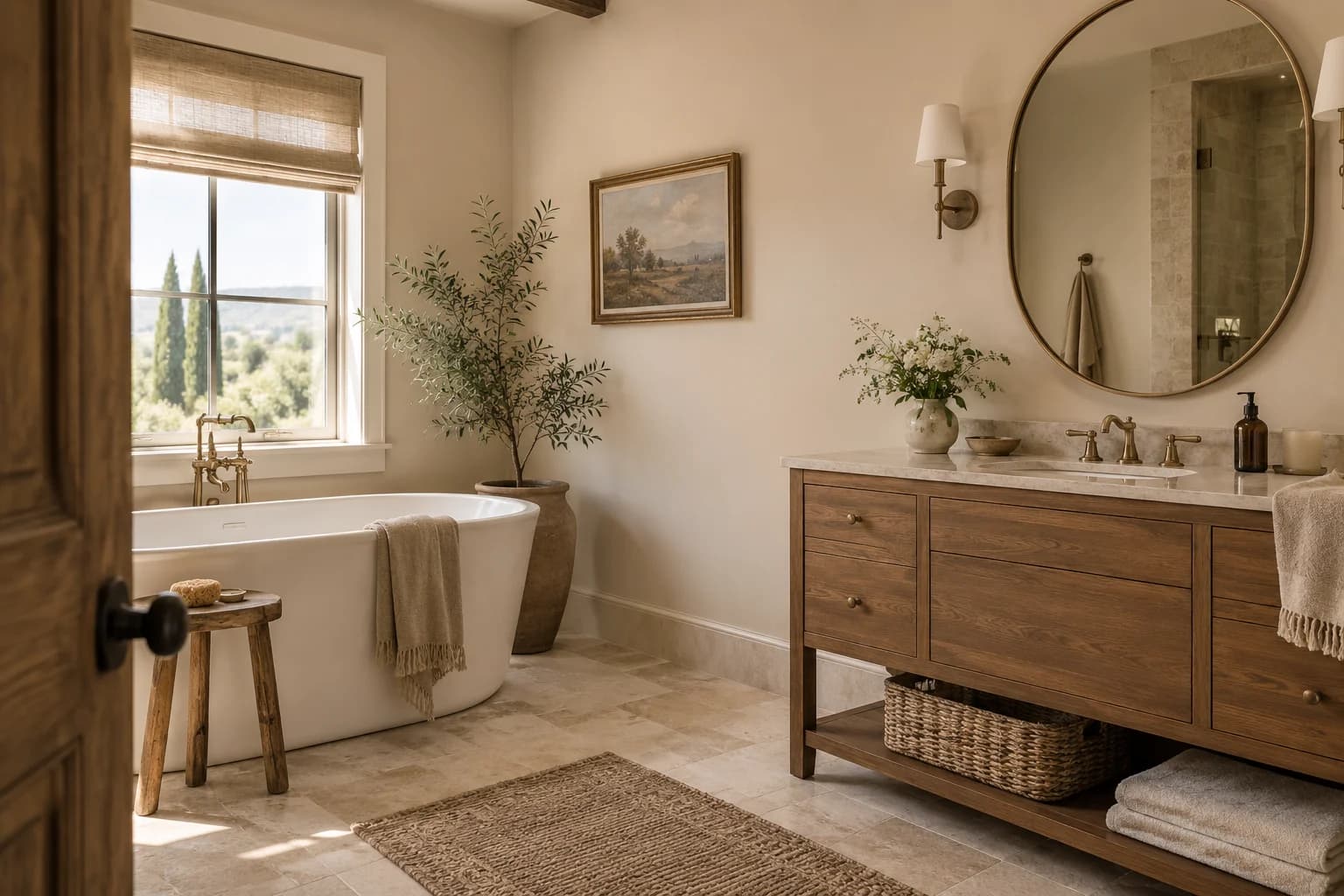 Bathroom featuring Desert Fortress paint