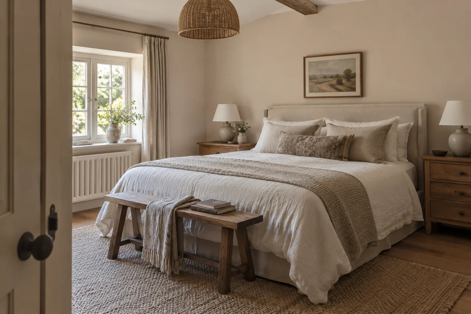 Bedroom featuring Desert Fortress paint