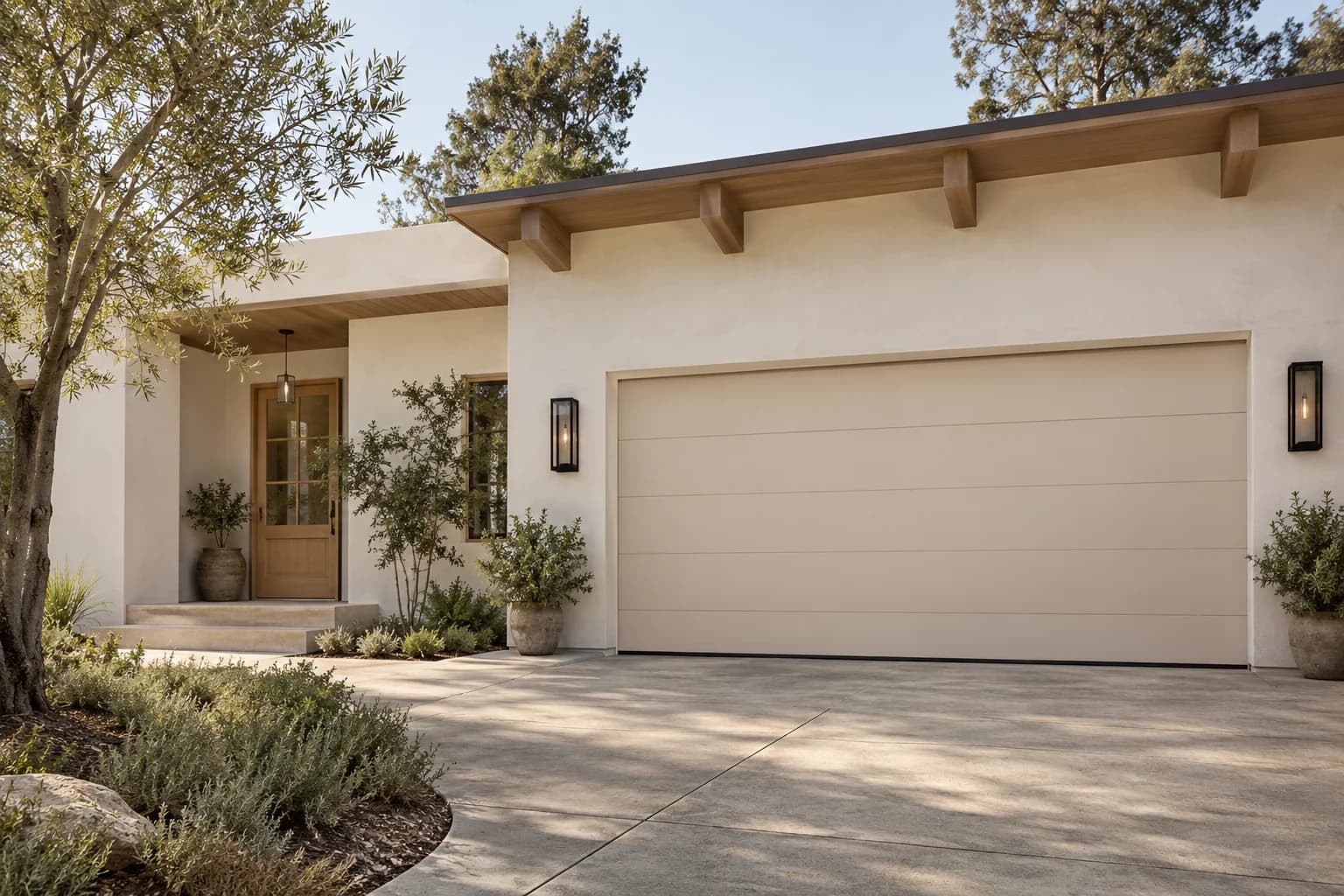 Garage door featuring Desert Fortress paint