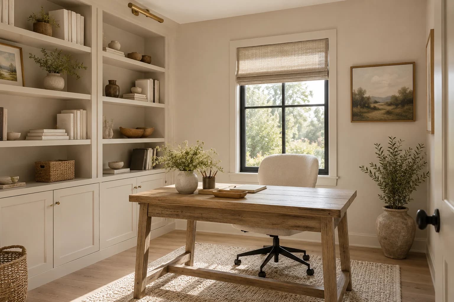 Home office featuring Desert Fortress paint