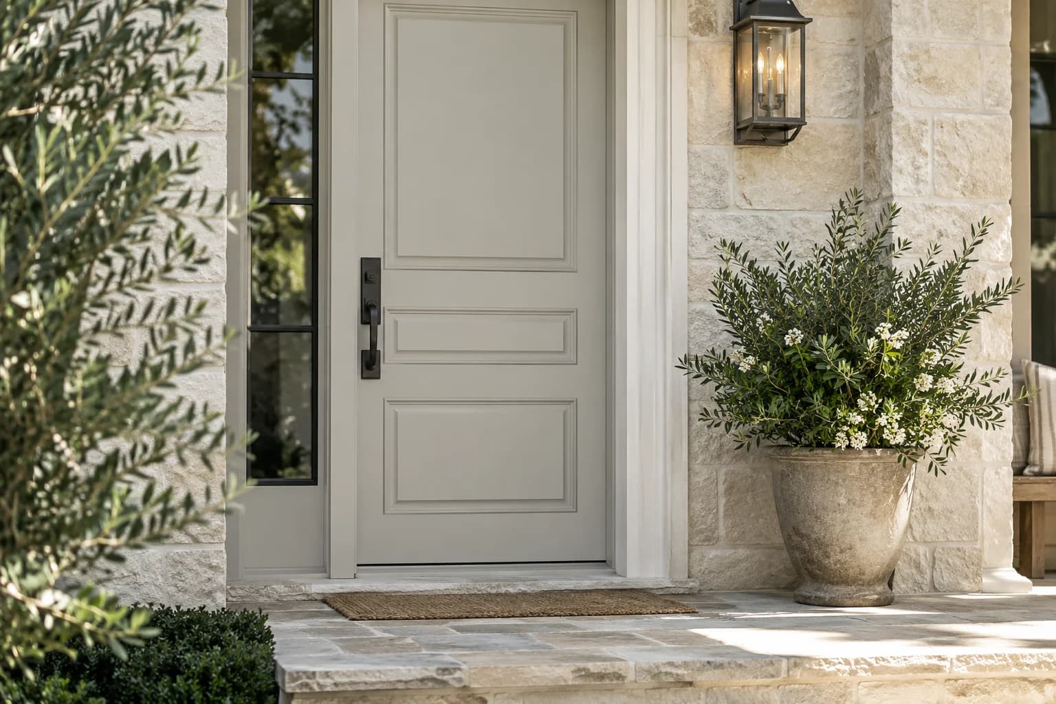 Front door featuring Filtered Shade paint