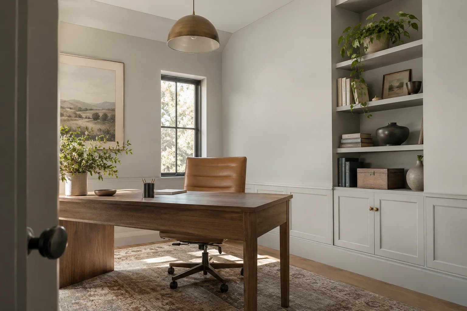 Home office featuring Filtered Shade paint