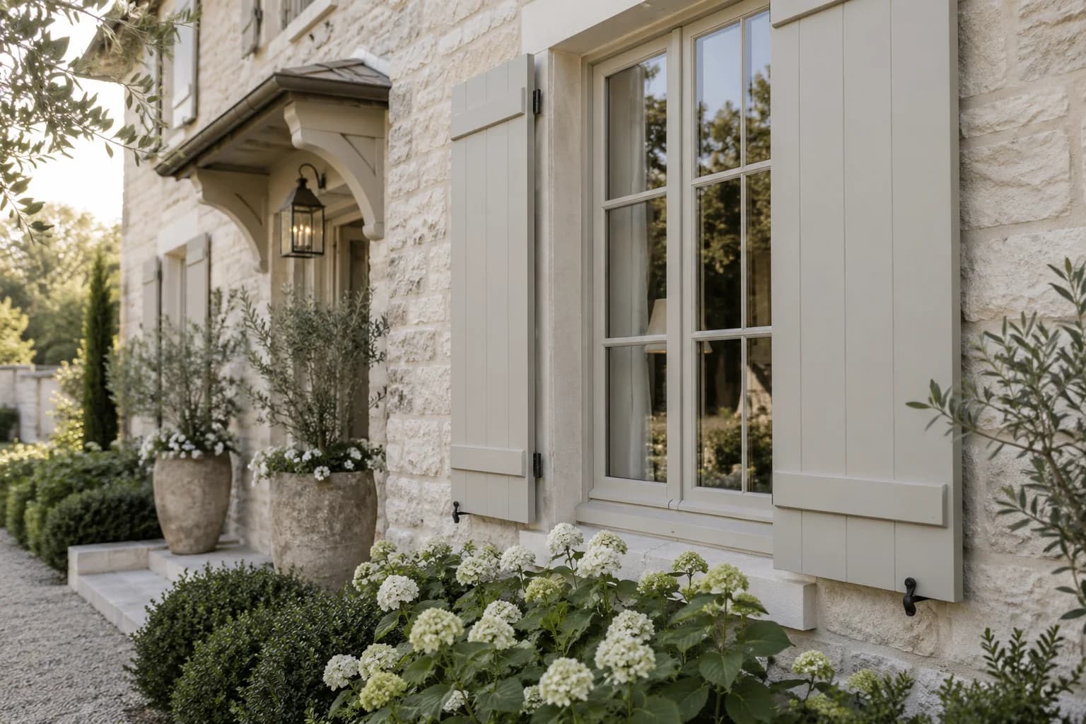 Shutters & trim featuring Filtered Shade paint