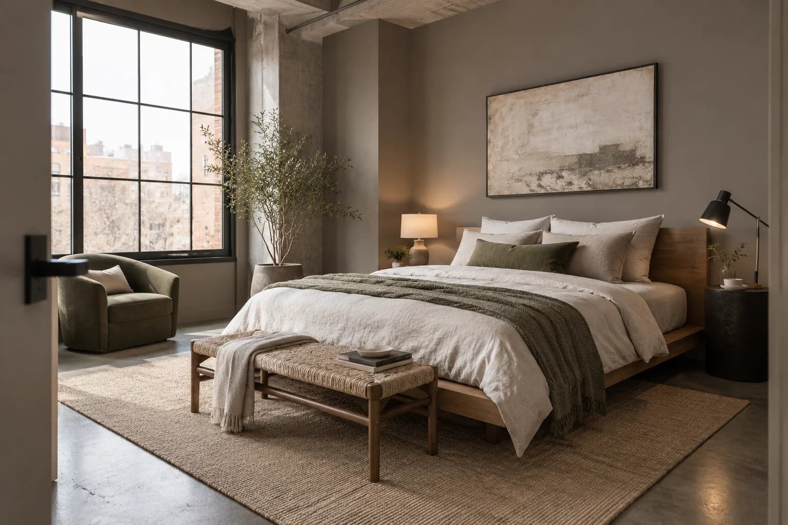 Bedroom featuring Seine paint