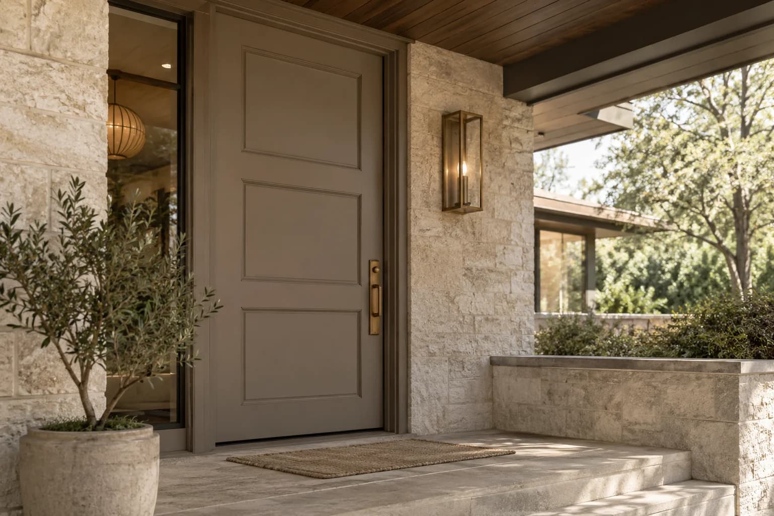 Front door featuring Seine paint
