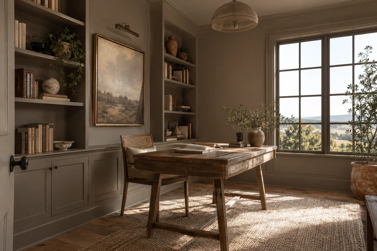 Home office featuring Seine paint