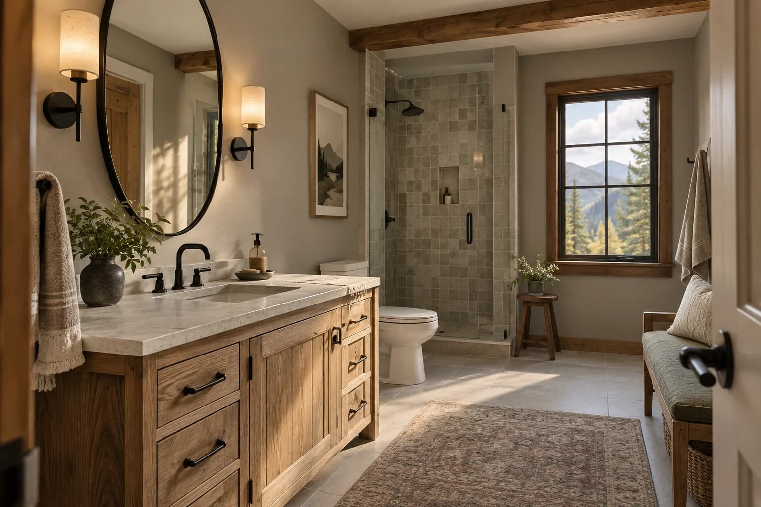 Bathroom featuring Smoked Oyster paint